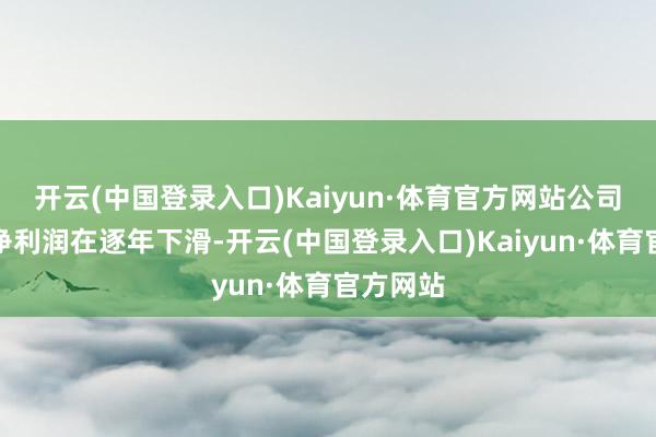 开云(中国登录入口)Kaiyun·体育官方网站公司的归母净利润在逐年下滑-开云(中国登录入口)Kaiyun·体育官方网站